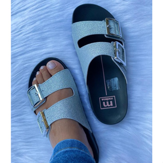 Papete Feminina Rasteirina Moleca Birken Com Glitter - Oferta