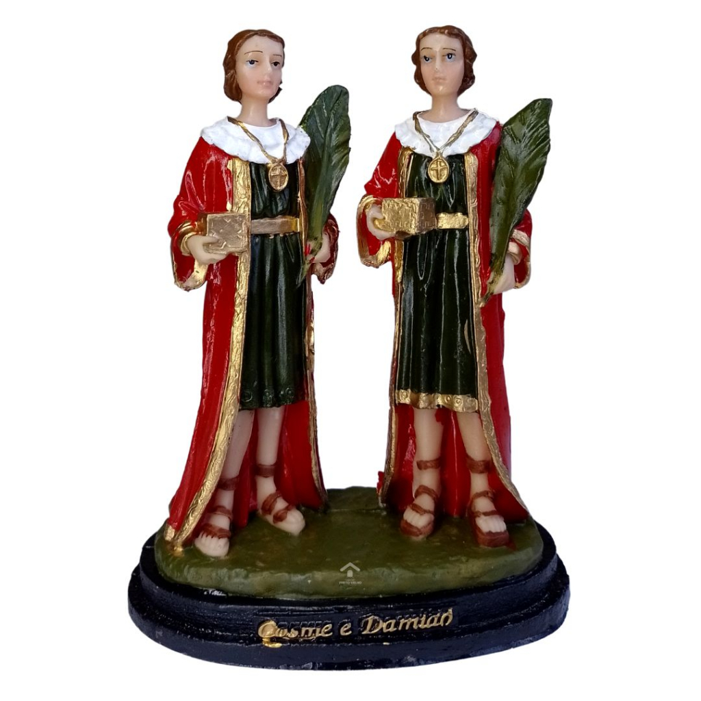 Escultura Imagem Cosme Damião Umbanda Resina 15 cm | Shopee Brasil