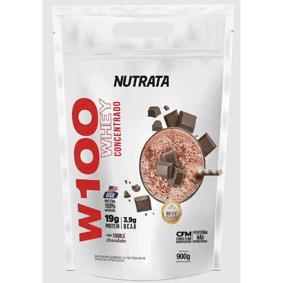 W100 Whey Protein Concentrado 900g Refil Sabores – Nutrata