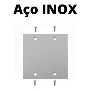 Espelho Placa De Piso 4x4 Aço Inox Cega Tampa Stamplac