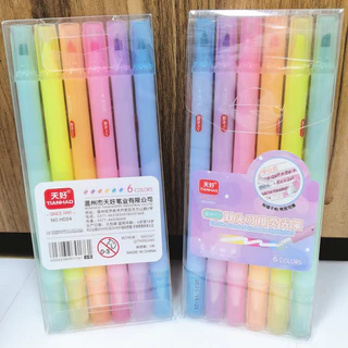 kit de 6 peças Marca texto apagável com multicores