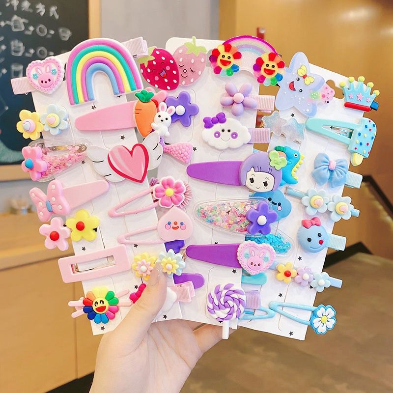 Kit 14 Presilha De Cabelo Infantil Feminina Com Desenho Acessórios De ...