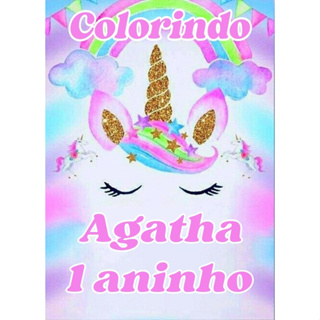 Lembranca Livro Para Colorir Festa Unicornio 2 08 Unidades - Rizzo