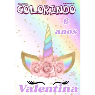 Lembranca Livro Para Colorir Festa Unicornio 2 08 Unidades - Rizzo