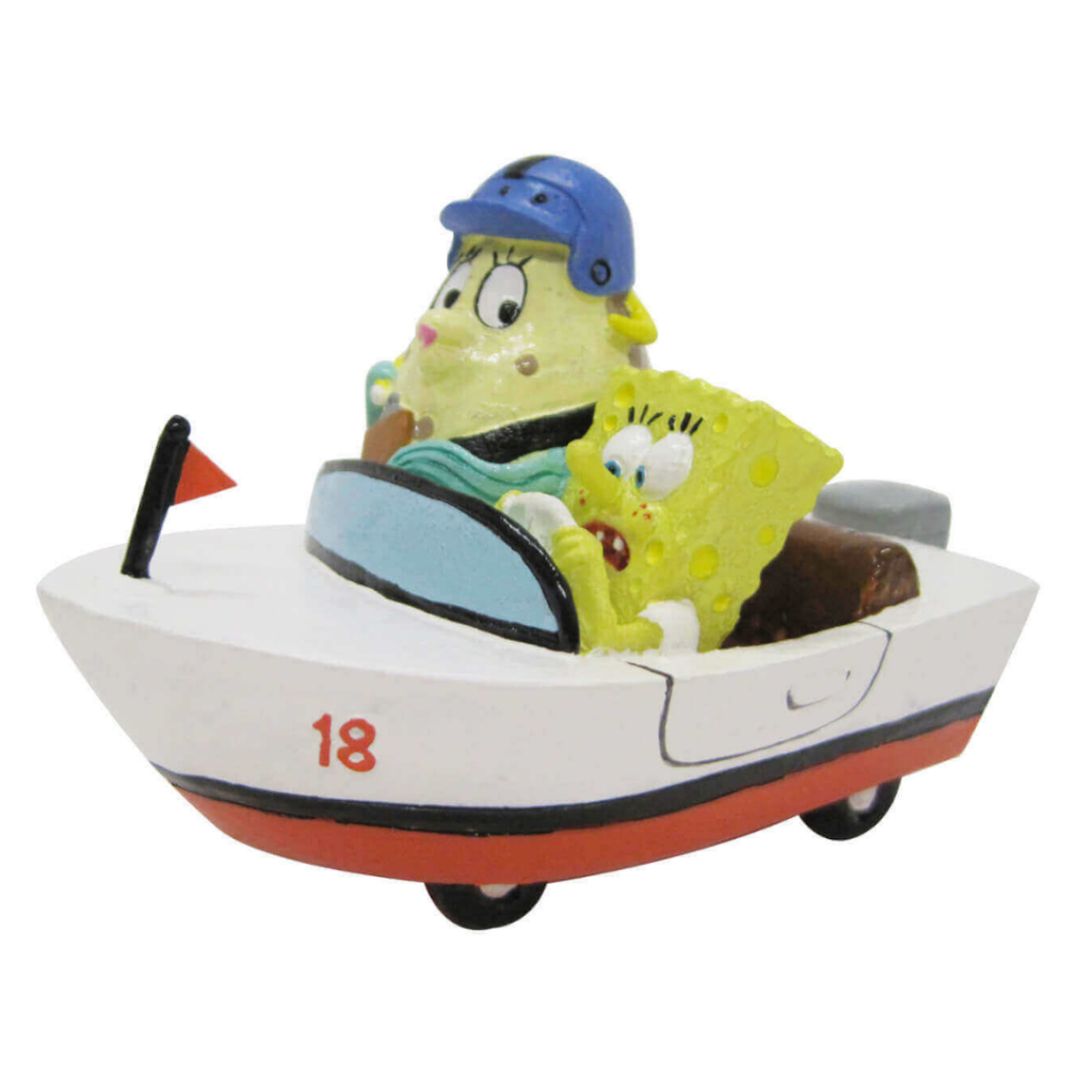 Enfeite Aquario Turma Do Bob Esponja Mr Puff Barco Sbr23 7cm | Shopee Brasil