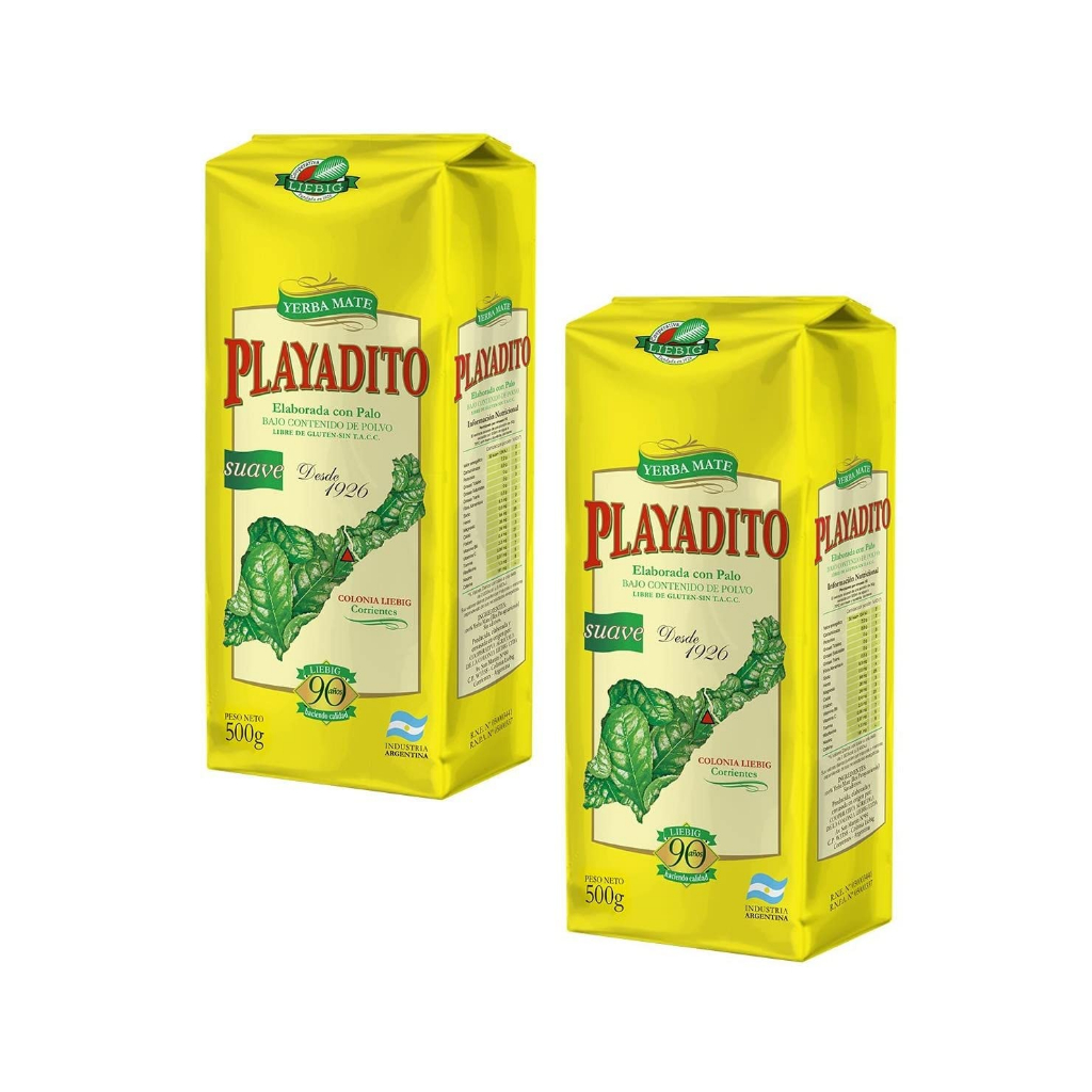 2 Pacotes Erva Mate Argentina Playadito Tradicional 500 grs (2x500grs ...