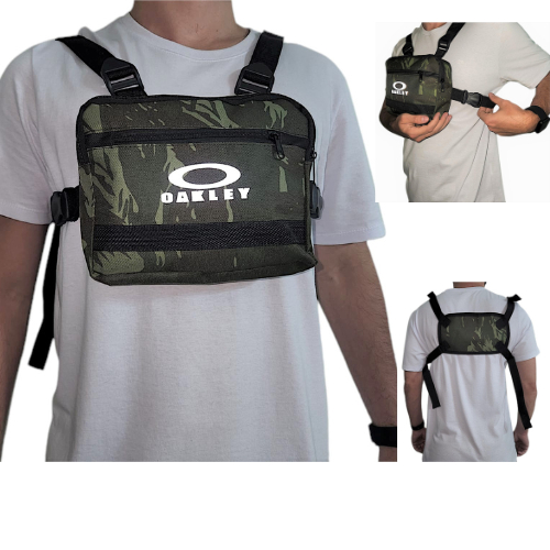 Bolsa Shoulder Chest Bag Oakley Mini Colete Pochete Camuflada logo