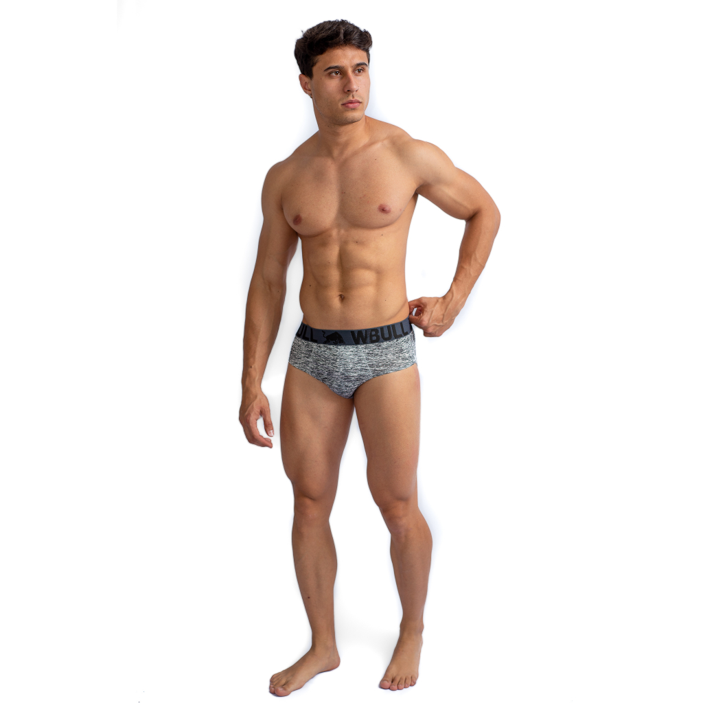 Kit com 5 Cuecas Slip Adulto de Microfibra Mescla Rajada Estampada