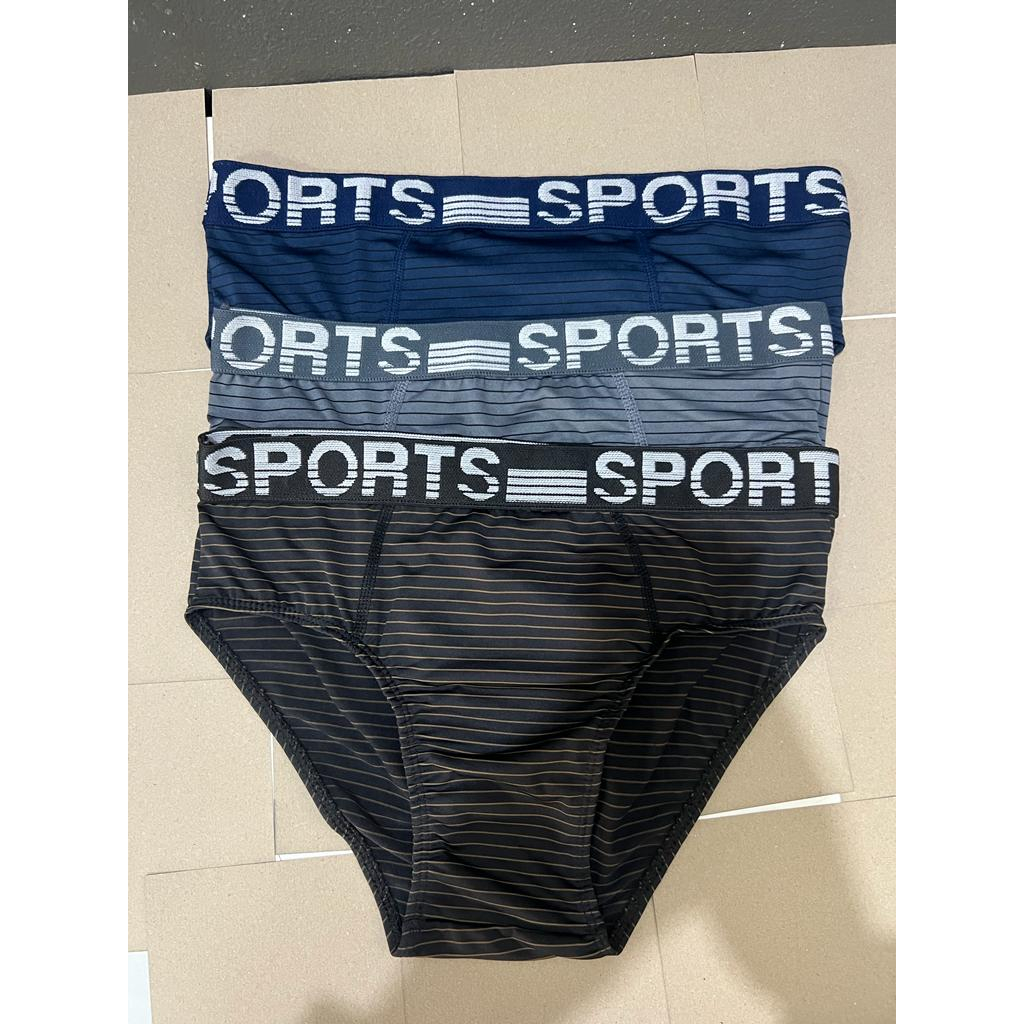 Kit com 5 Cuecas Slip Adulto de Microfibra Risca de Giz