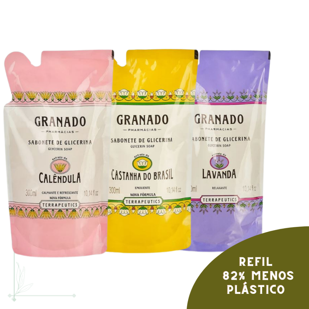 REFIL-Sabonete líquido Granado Terrapeutics de Glicerina Líquido 300 ml