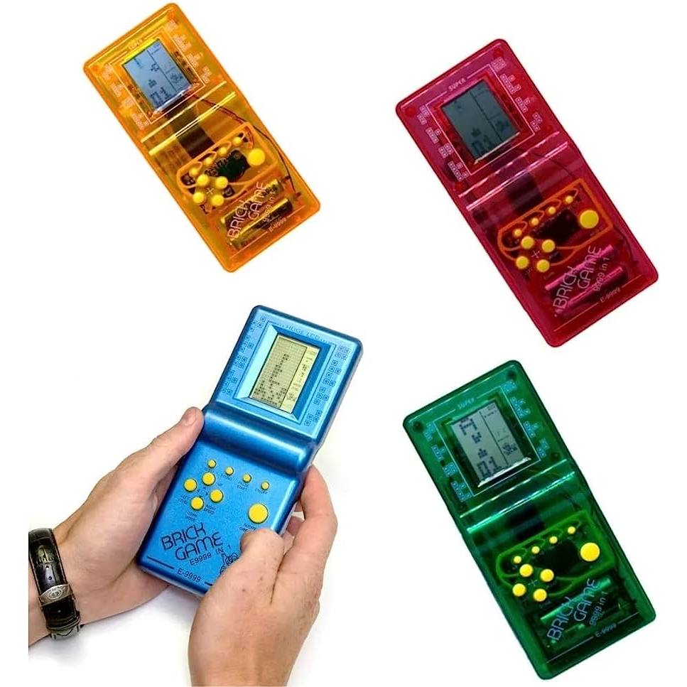 Mini Game Retrô Portátil Brick Games com 9999 Jogos Cobrinha
