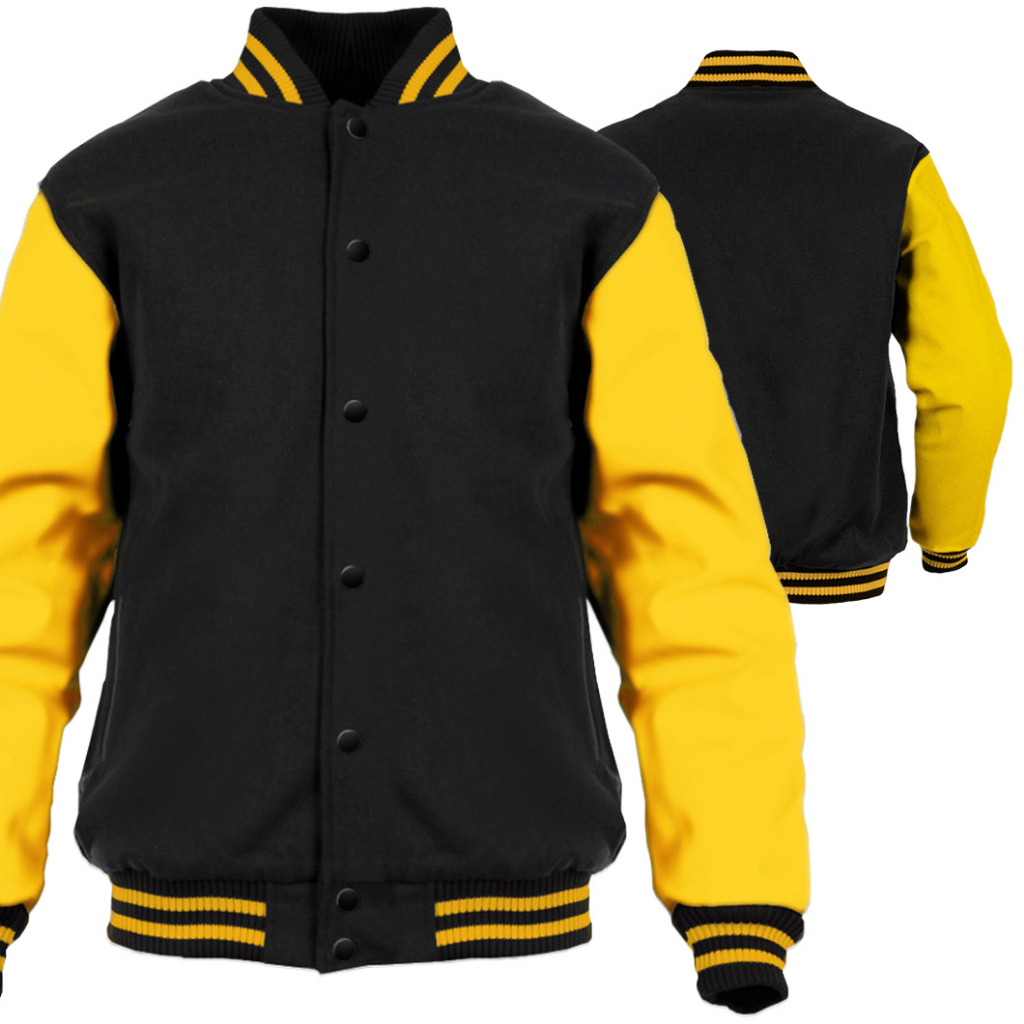 Jaqueta College Jaqueta Preta E Amarela JAQUETA MCD VARSITY PRETA - Main Image