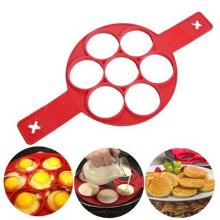 Panquequeira Omelequeira Forma Silicone Antiaderente Fazedor De Panquecas e Ovos Omelete Flippin Fantastic