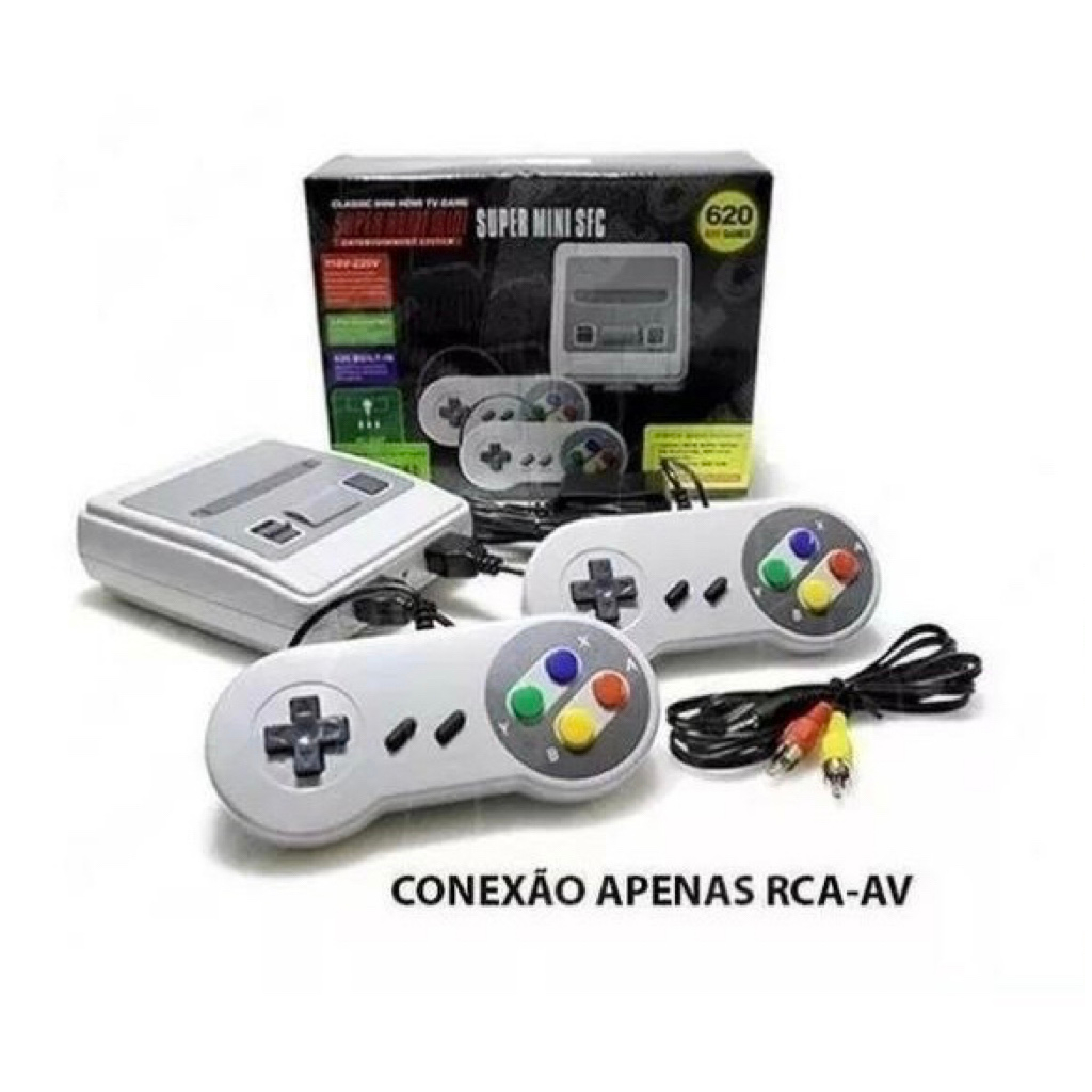 Video Game Super Mini 620 Jogos Retro 8 Bits 2 Controles Nitendo