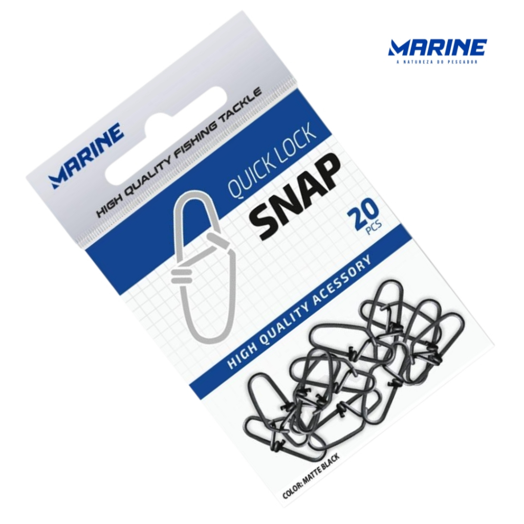Snap Para Pesca 20 Unidades Quick Lock Marine Sport Presilha Iscas Artificiais Engate Rápido Tucunaré Dourado Traíra Robalo Xaréu Sargo Matrinchã Tamba Pesqueiro Pirarara Jau Cachara Pintado Pacu Piau Praia Chumbada