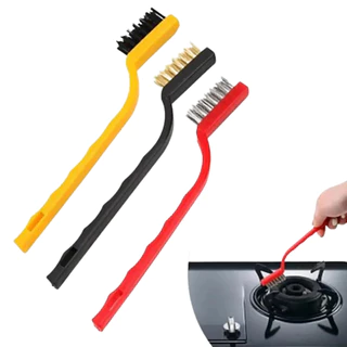 Kit de Escovas Multiuso 3 Peças De Aço Latão Nylon - TOP