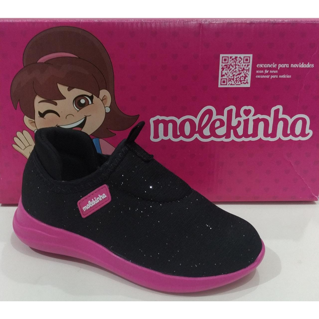 tenis moleca preto infantil Black Friday Best Sellers