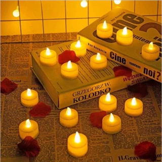 Velas Eletrônicas LED Decorativa Romântica Luz Amarela com Baterias Inclusas