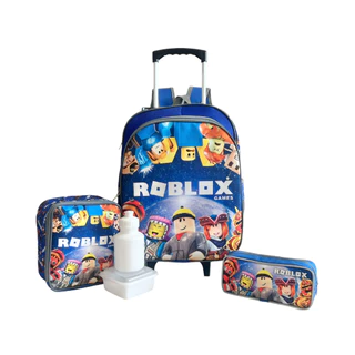 Kit Mochila Infantil Escolar Jogo Roblox Game Rodinhas G F5 Meninos