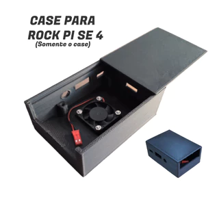 Case Para Rock Pi Se 4 + Cooler Ventilador De Resfriamento