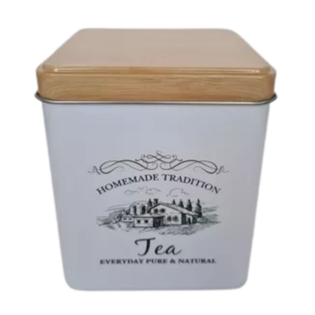 Lata Quadrada Para Chá Tea Folhas Saches Premium 250grs | Shopee Brasil