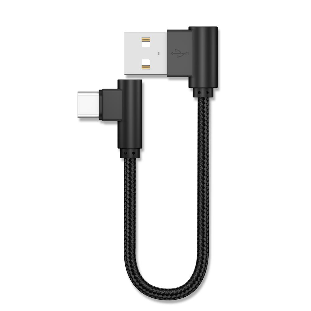 Cabo Usb Tipo C 15 Cm Curto L 90 Graus Carregamento E Dados