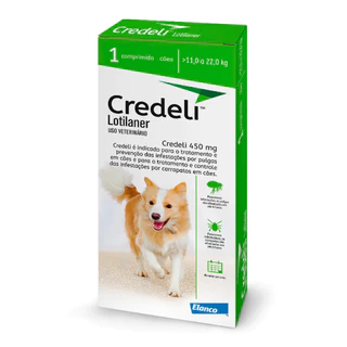 Credeli Antipulgas e Carrapatos Cães de 11 a 22kg 450mg 1 Comprimido Elanco em Oferta na Shopee