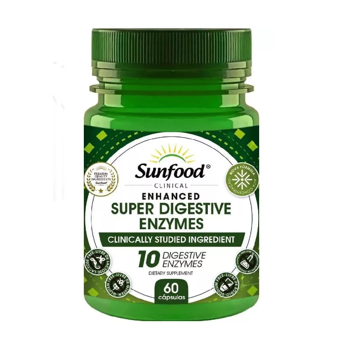 Super Digestive Enzymes 60 Cápsulas Sunfood Clinical