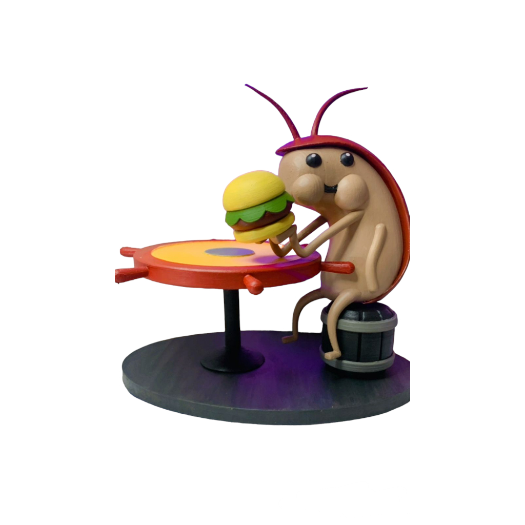 Barata comendo Hamburguer meme Bob Esponja decoração feito em ...