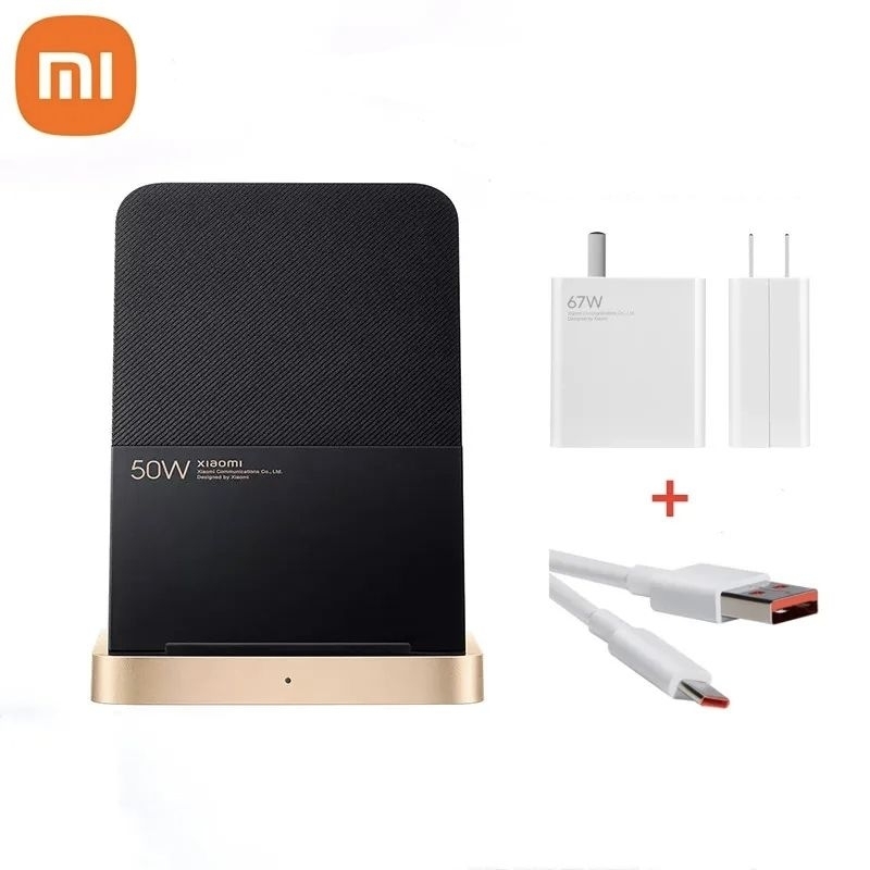 Carregador wireless 50w Xiaomi com Cooler e Carregador 67w com cabo