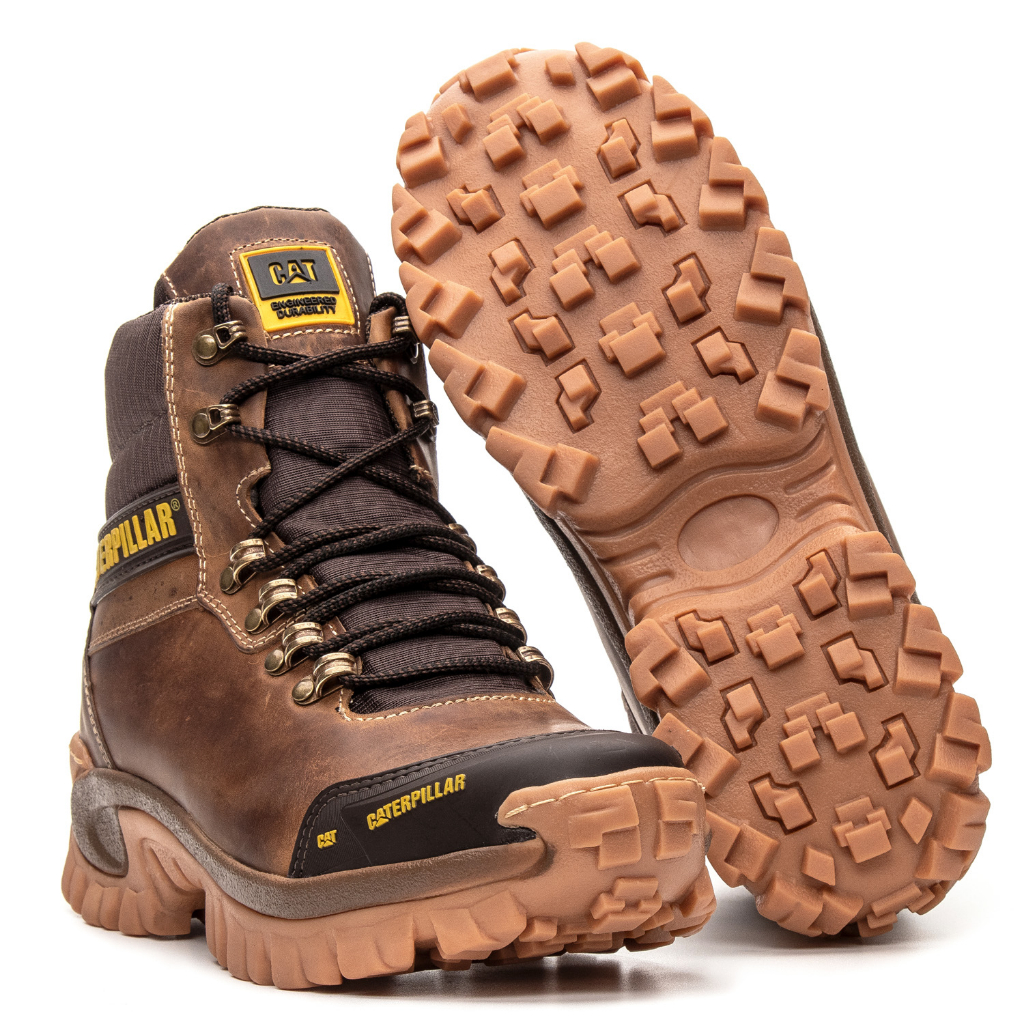 BOTA ADVENTURE 2064 LANÇAMENTO CATERPILLAR EM COURO LEGITIMO COM