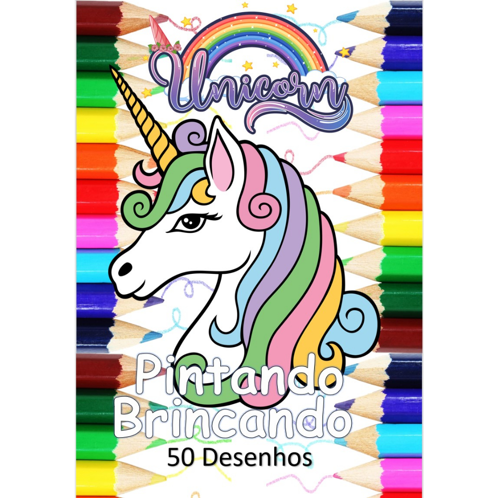 Folhas para Colorir Unicornio Blink 16 desenhos 200x275mm