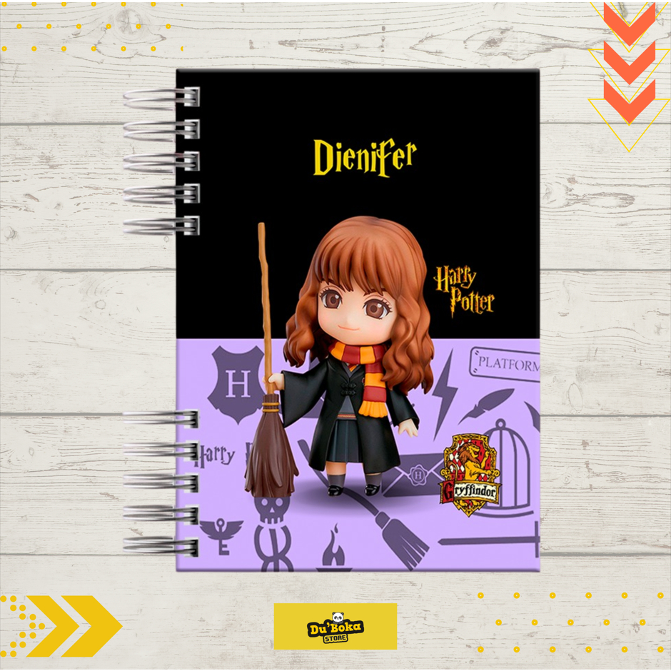 Caderno,Diário,Planejamento Diário, Agenda Harry Potter- Hermione Grifinória Personalizada com Nome