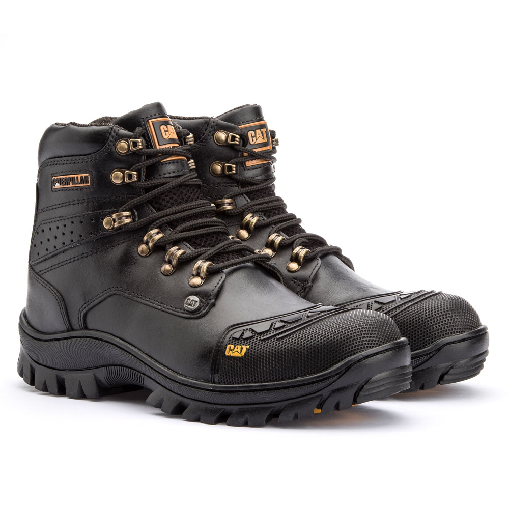 Bota Caterpillar Model 2190 Couro Legitimo Bico Pvc