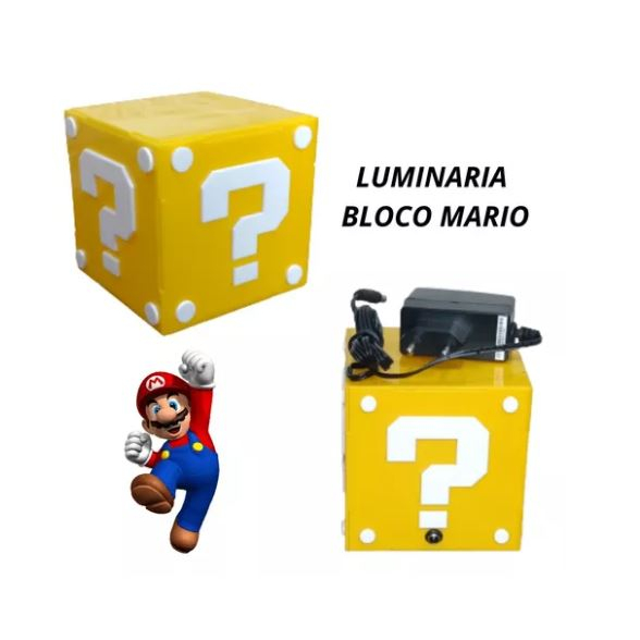 Luminária/Abajur Mario e Cubo de Interrogação: Super Mario Bros LED RGB  Com Controle - Toyshow Tudo de Marvel DC Netflix Geek Funko Pop  Colecionáveis