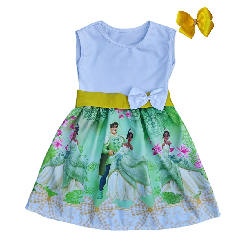 Vestido Infantil Princesa Tiana e o Sapo no Bosque – PequenoLook