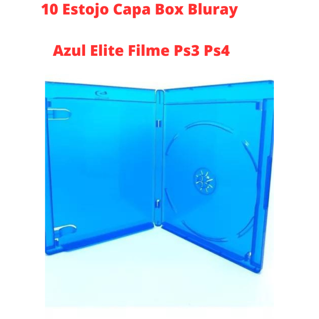 10 Estojo Capa Box Bluray Azul Elite Filme Ps3 Ps4