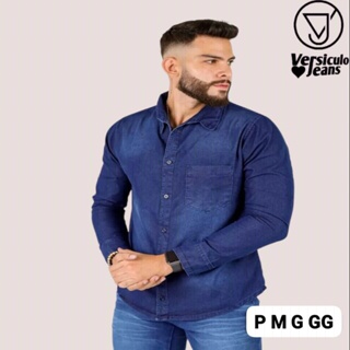 Blusao best sale jeans masculino