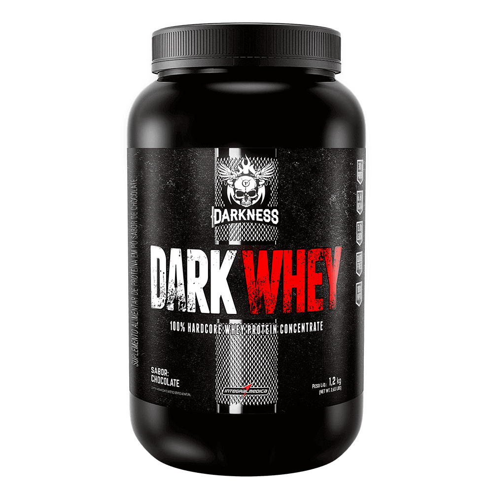 Dark Whey 1200g 1.2kg Darkness – Whey Protein 100% Concentrado – 30g de proteína