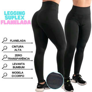 Calça Legging Confortável Peluciada Forrada com Lã