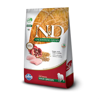 N&D Ancestral Grain Cães Adultos Raças Grandes Frango 10,1kg