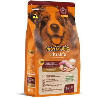 Ração Special Dog Ultralife Cães Adultos Raças Médias e Grandes 15Kg