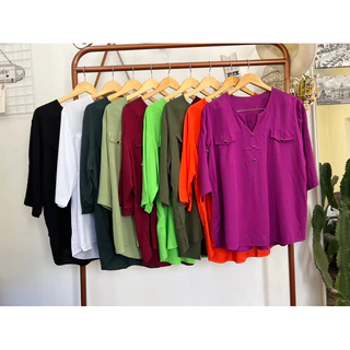 BLUSA CAMISA SOCIAL VISCOSE COM DETALHES