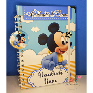 Caderneta de vacinação ou de saúde Personalizada Mickey baby / A5