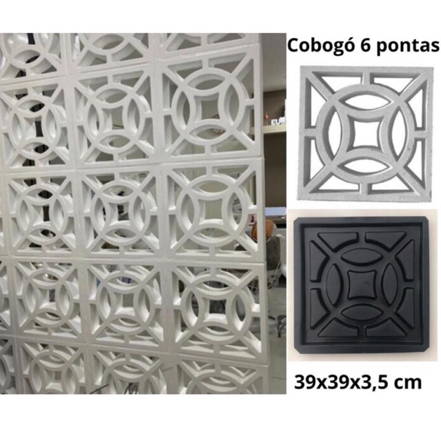 4 Jogos Forma Cobogó 3d Dupla Face, Abs 2 Mm Mod especiais