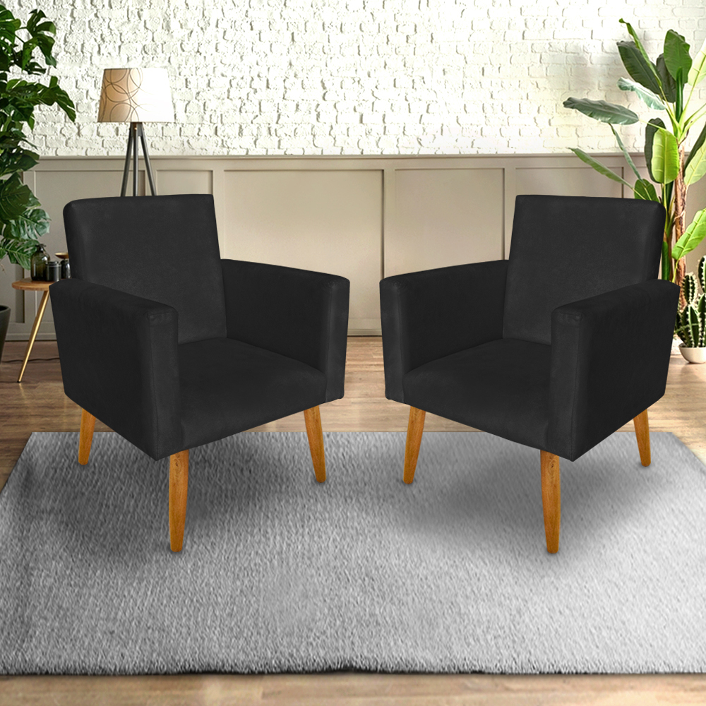 Kit 2 Poltronas Nina Decorativa Sala - Quarto - Promoção
