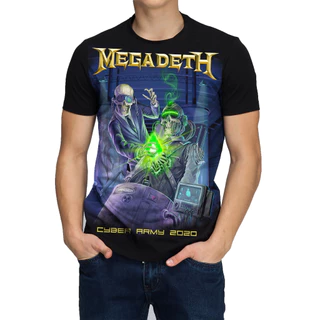 Camiseta Camisa Rock Megadeth Banda Skull Caveira Metal Masculina
