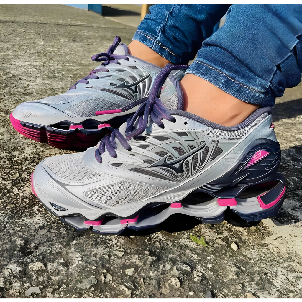 Mizuno pro 8 deals cinza e rosa