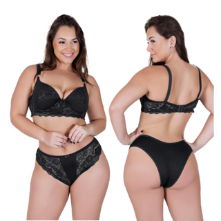 Sutia Calcinha Plus Size Lingerie no Shoptime