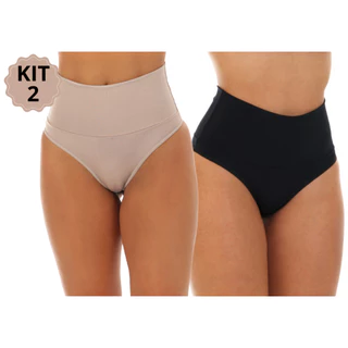 KIT 2 Cinta Suplex Fio Modeladora Pós Parto Alta Pressão